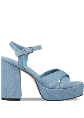 Μπλε denim πέδιλο