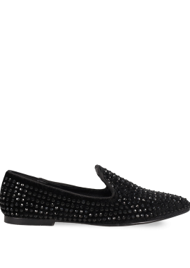 Μαύρο βελούδινο loafer