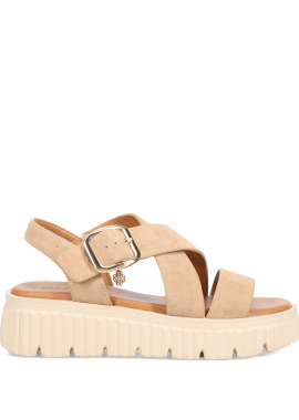 Μπεζ flatform σανδάλι