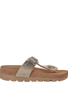 EASY WALK - Χρυσό footbed σανδάλι