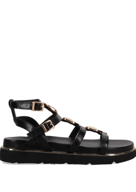 Μαύρο footbed σανδάλι