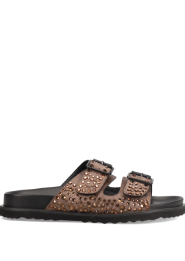 Καφέ footbed σανδάλι