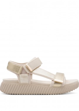 Εκρού footbed σανδάλι