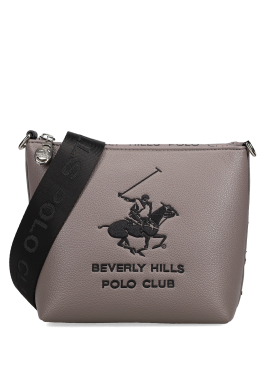 BEVERLY HILLS POLO CLUB - Γκρι χιαστί τσάντα