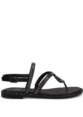 Μαύρο σανδάλι με στρας