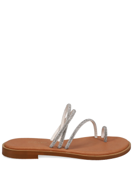 Σανδάλι με λευκά στρας