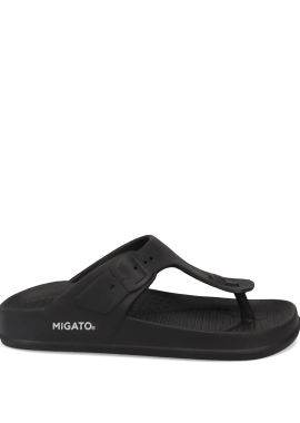 MIGATO - Μαύρη ανδρική σαγιονάρα footbed