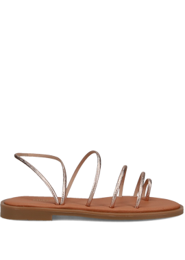 Ροζ χρυσό multistrap σανδάλι