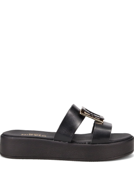 Μαύρο flatform σανδάλι
