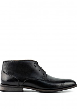MIGATO - Ανδρικό μαύρο δερμάτινο μποτάκι