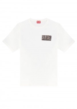 DIESEL Ανδρικό T-Shirts T-ADJUST-R19 T-SHIRT - ΛΕΥΚΟ-S25A172570AGRI-WHITE