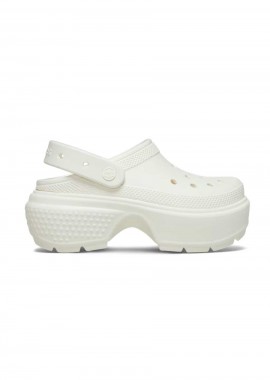 CROCS - CROCS Stomp Clog Γυναικεία Σανδάλι - Λευκά-209347-0WV-WHITE