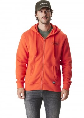 VON DUTCH - VON DUTCH Ανδρική Ζακέτα με Φερμουάρ VD/1/SWZ/SLIM/O - ORANGE-VD/1/SWZ/SLIM/O-ORANGE