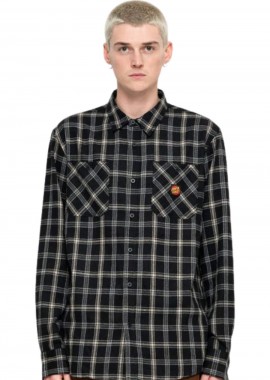 SANTA CRUZ Πουκάμισα Apex L/S Shirt - ΜΑΥΡΟ-SCA-SHT-0505-BLACK