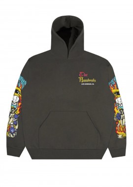 THE HUNDREDS Unisex Φούτερ με Κουκούλα Lifer Pullover -ΞΕΒΑΜΜΕΝΟ ΜΑΥΡΟ-T25F202016-UNKNOWN