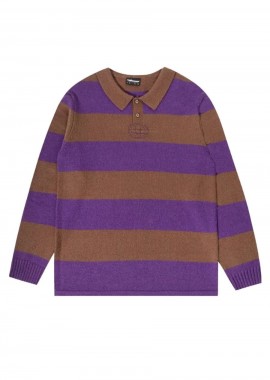THE HUNDREDS - THE HUNDREDS Πουλόβερ Mo LS Rugby - BROWN-T24W109002-BROWN