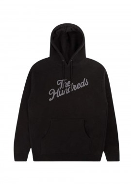 THE HUNDREDS - THE HUNDREDS Unisex Φούτερ με Κουκούλα Slant Logo Pullover - Μαύρο-F23S102010-BLACK