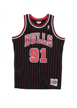 MITCHELL & NESS NOSTALGIA CO. - Mitchell & Ness Bulls Jersey Dennis Rodman 1995 - Μαύρο-SMJYGS18150-CBUBLCK95DRD-BLACK