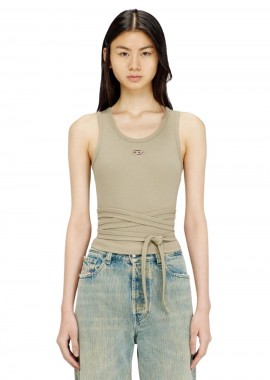 DIESEL Γυναικεία Αμάνικη Μπλούζα Tank Top Χακί-S26A210190EJAI-KHAKI