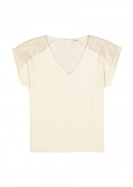 GARCIA - GARCIA Γυναικείο T-shirt P260203 - Μπεζ-P260203