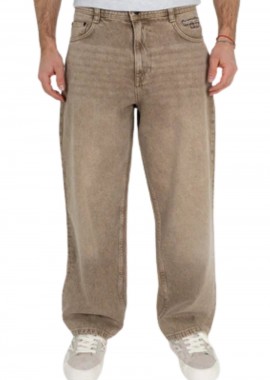 Homeboy Unisex Jeans Baggy - Ξεβαμμένο Καφέ-01PA0385-UNKNOWN