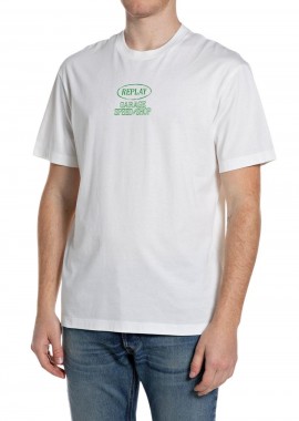 Replay M3348 Ανδρικό T-Shirt - Λευκό-M3348 .000.2660-WHITE