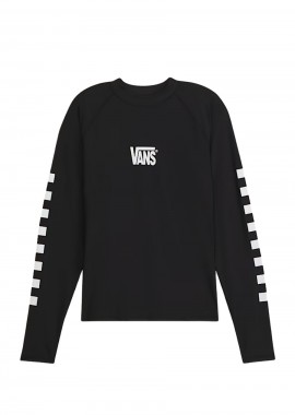 Vans Rashguard Μακρυμάνικη Μπλούζα Θαλάσσης - Μαύρη-VN000SR2BLK1-BLACK
