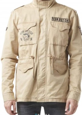 VON DUTCH - VON DUTCH Ανδρικό Μπουφάν VD/1/JKT/M65/C - ΜΠΕΖ-VD/1/JKT/M65/C-BEIGE