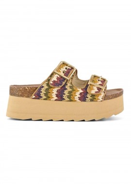COLORS OF CALIFORNIA Flatforms ΓΥΝΑΙΚΕΙΑ IN RAFFIA - MULTI-HC.BES40-MULTI