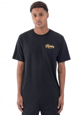 HURLEY - HURLEY Ανδρικό T-Shirt RACEWAY SLUB - ΜΑΥΡΟ-MMTS02369-BLACK