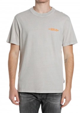 REPLAY Ανδρικό T-Shirt Γκρι με Print-M3398 .000.22662N-GREY