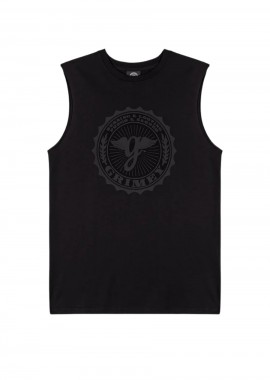 GRIMEY Ανδρική Αμάνικη Μπλούζα Chief Watcher Sleeveless Tee - Μαύρη-GASLT781-BLACK