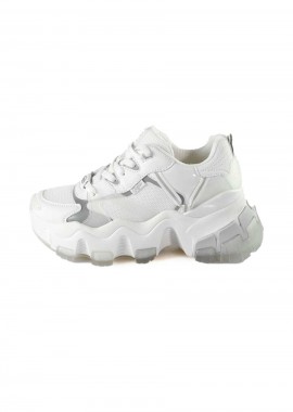 BUFFALO Γυναικεία Sneakers NORION1 - ΑΣΠΡΟ-1636083-WHITE