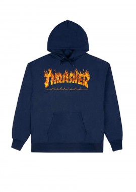THRASHER Φούτερ Κουκούλα INFERNO HOOD - BLUE-315019-BLUE