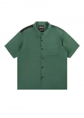 THE HUNDREDS Πουκάμισα Face Woven - ΠΡΑΣΙΝΟ-T24P108009-GREEN
