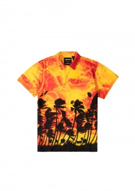 THE HUNDREDS Πουκάμισα Cruel SS Woven - ORANGE-T22S108009-ORANGE