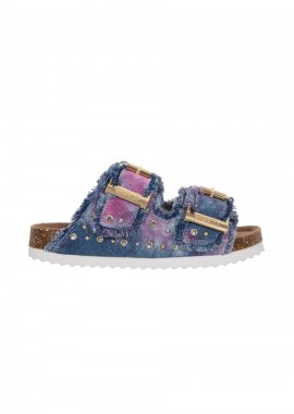 COLORS OF CALIFORNIA Denim Sandal With Studs-HC.2409N
