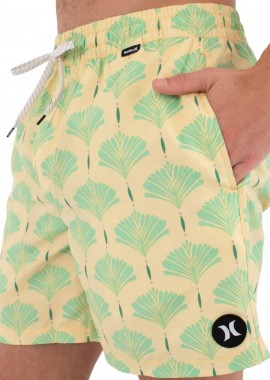 HURLEY - HURLEY M Volley Icon Printing Press Arbore Ανδρικό Μαγιό Shorts - Κίτρινο-MBEU00014