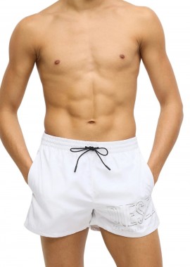 DIESEL Ανδρικό Μαγιό SPORT-41-D-CORE Boxer Shorts - Λευκό-S26A205190PLCA-WHITE