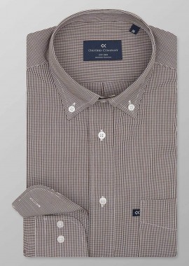 Oxford Company ανδρικό πουκάμισο button down με ψιλό καρό σχέδιο Regular Fit 