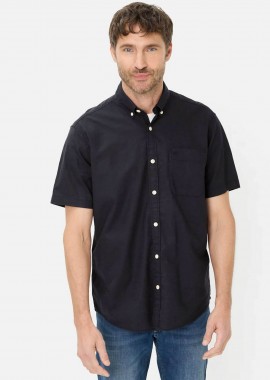 CAMEL ACTIVE - Camel Active ανδρικό κοντομάνικο πουκάμισο button down με τσέπη και κεντημένο monogram Regular Fit - C261-409256-7S56 Μπλε Σκούρο