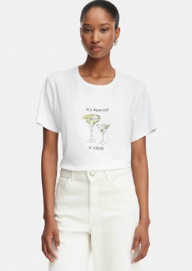 EMME - Emme by Marella γυναικείο T-shirt με print στο στήθος