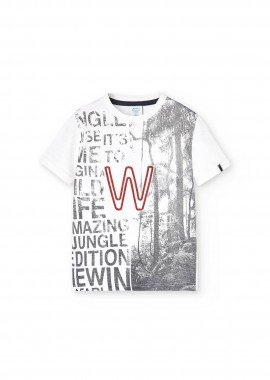 BOBOLI - Boboli παιδικό T-Shirt με print - 518048 Λευκό