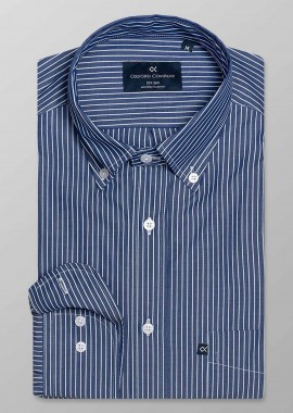 OXFORD COMPANY - Oxford Company ανδρικό πουκάμισο button down με ριγέ σχέδιο Regular Fit