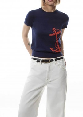 LAUREN RALPH LAUREN - Lauren Ralph Lauren γυναικεία μπλούζα πλεκτή με σχέδιο - 200957579001 Μπλε Σκούρο
