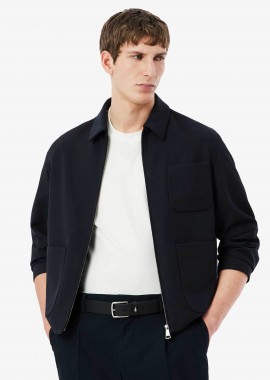 LACOSTE - Lacoste ανδρικό jacket με γιακά και περιεκτικότητα σε μαλλί - BH1248 Μπλε Σκούρο