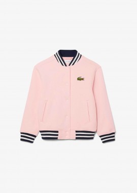 Lacoste παιδικό bomber jacket με λογότυπο - BJ5982 Ροζ Ανοιχτό