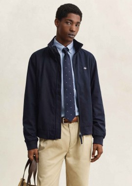 GANT - Gant ανδρικό αδιάβροχο jacket με κεντημένο λογότυπο Regular Fit - 7006600 Μπλε Σκούρο