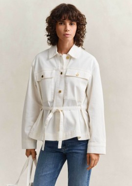 Gant γυναικείο denim jacket Relaxed Fit - 4700417 Λευκό