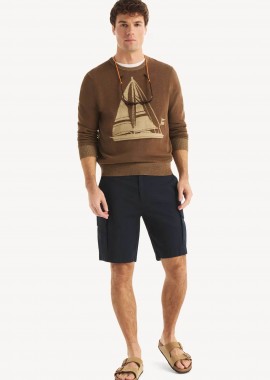Nautica ανδρική βερμούδα cargo Classic Fit - BR6509 Μπλε Σκούρο